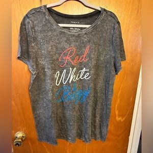 Torrid Red White & Blue Classic Fit Tshirt